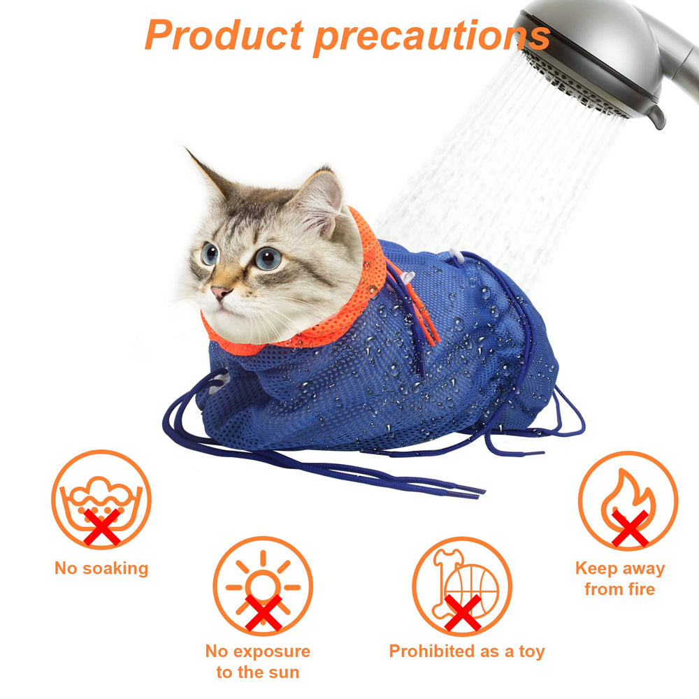 Catcan bolsa para gato que ofrece protección contra arañazos durante el baño.