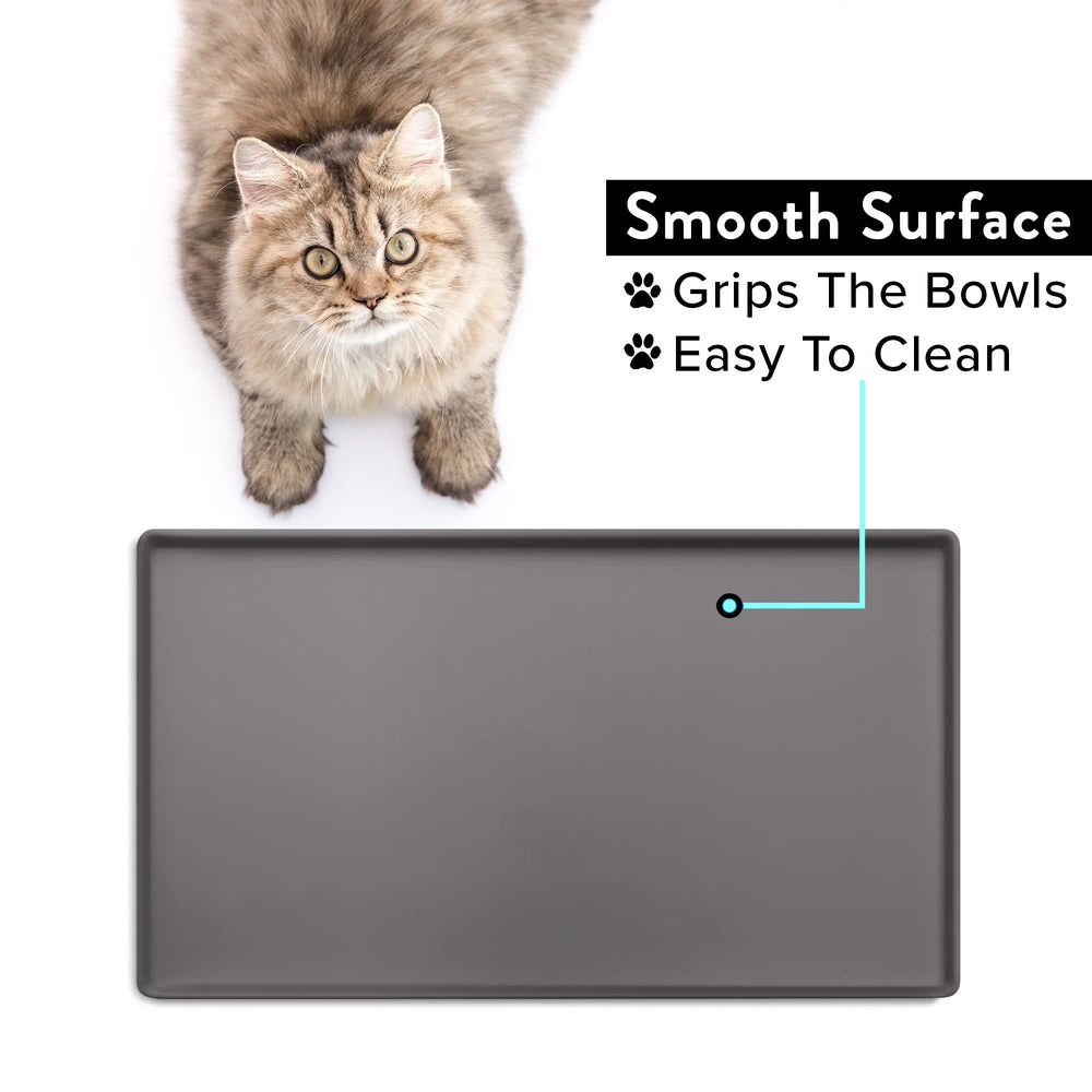 CatGuru alfombrilla compatible con bebederos y fuentes, área ordenada.