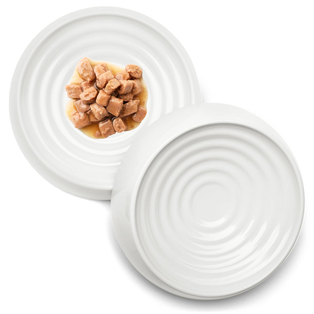 CatGuru comedero gatos plano Marshmallow: diseño ergonómico para comer cómodo