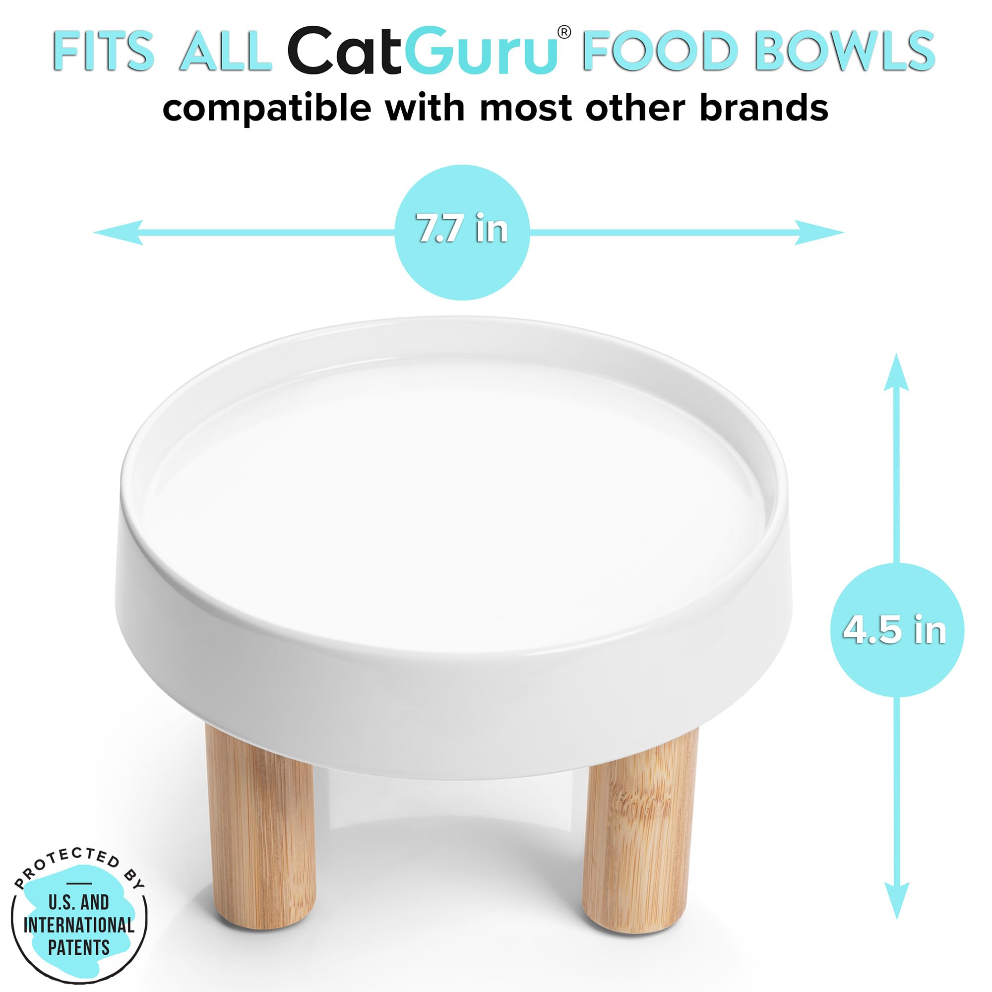 CatGuru Food Table mejora la postura al comer para gatos.