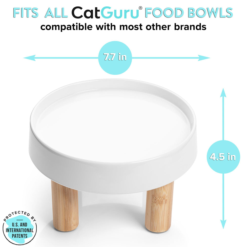 CatGuru Food Table mejora la postura al comer para gatos.
