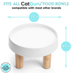 CatGuru Food Table mejora la postura al comer para gatos.