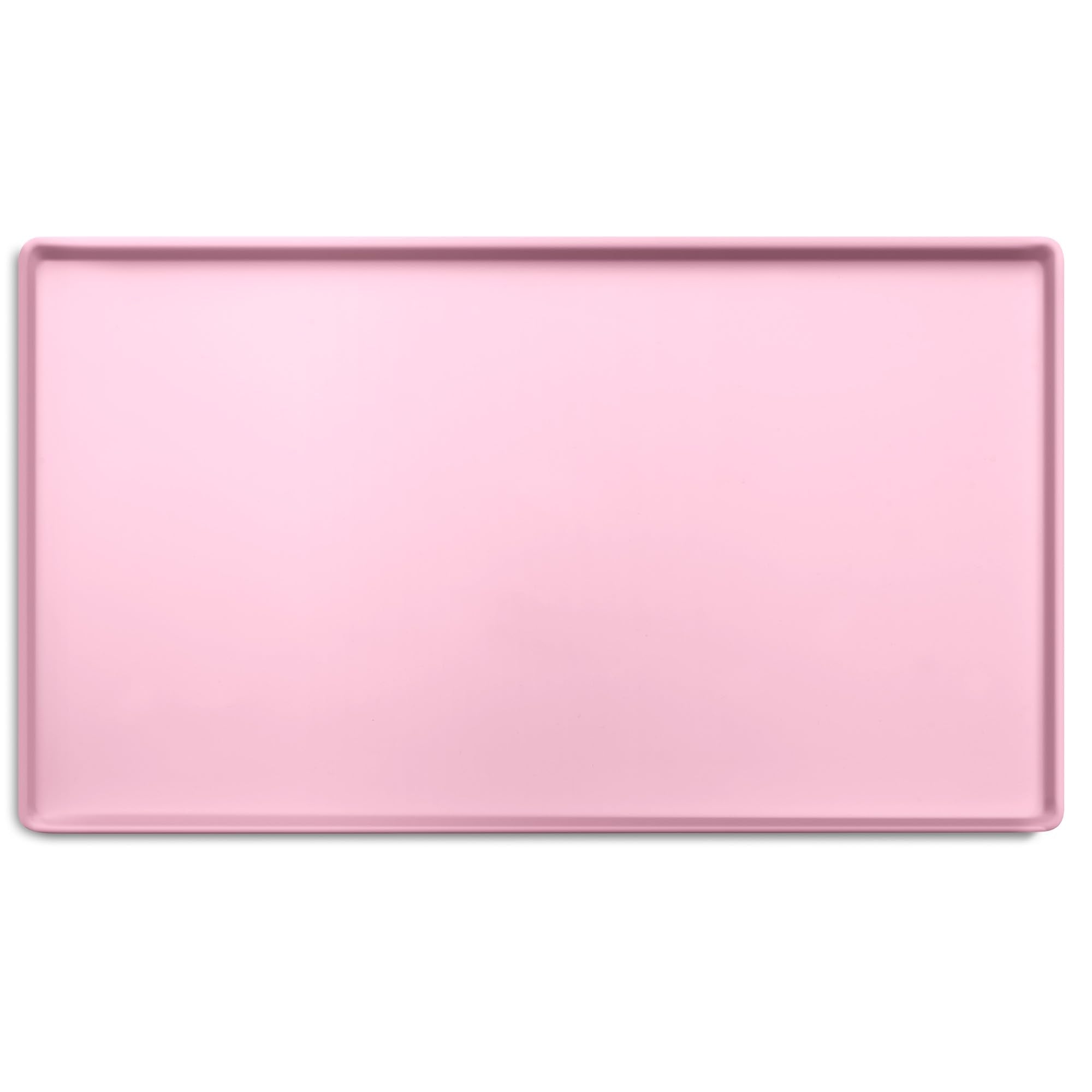 CatGuru tapete de alimento para gatos rosa protegiendo el suelo