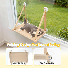 CATISM Cat Window Perch estructura de madera maciza para mayor estabilidad.