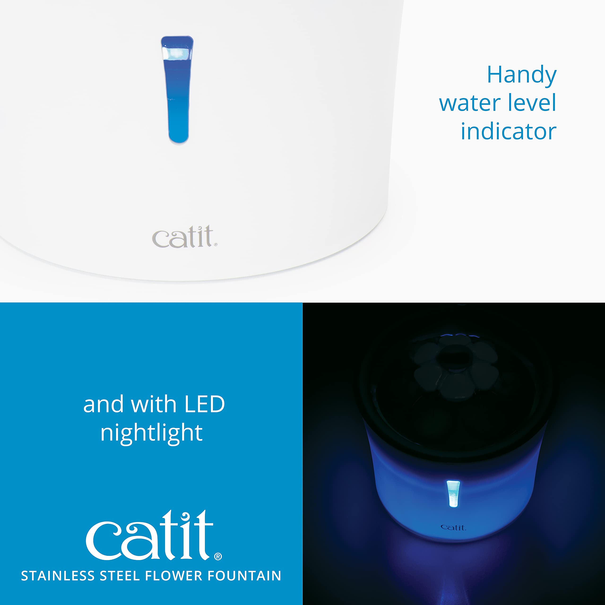 Catit Filtro de acción triple mantiene agua más limpia para beber