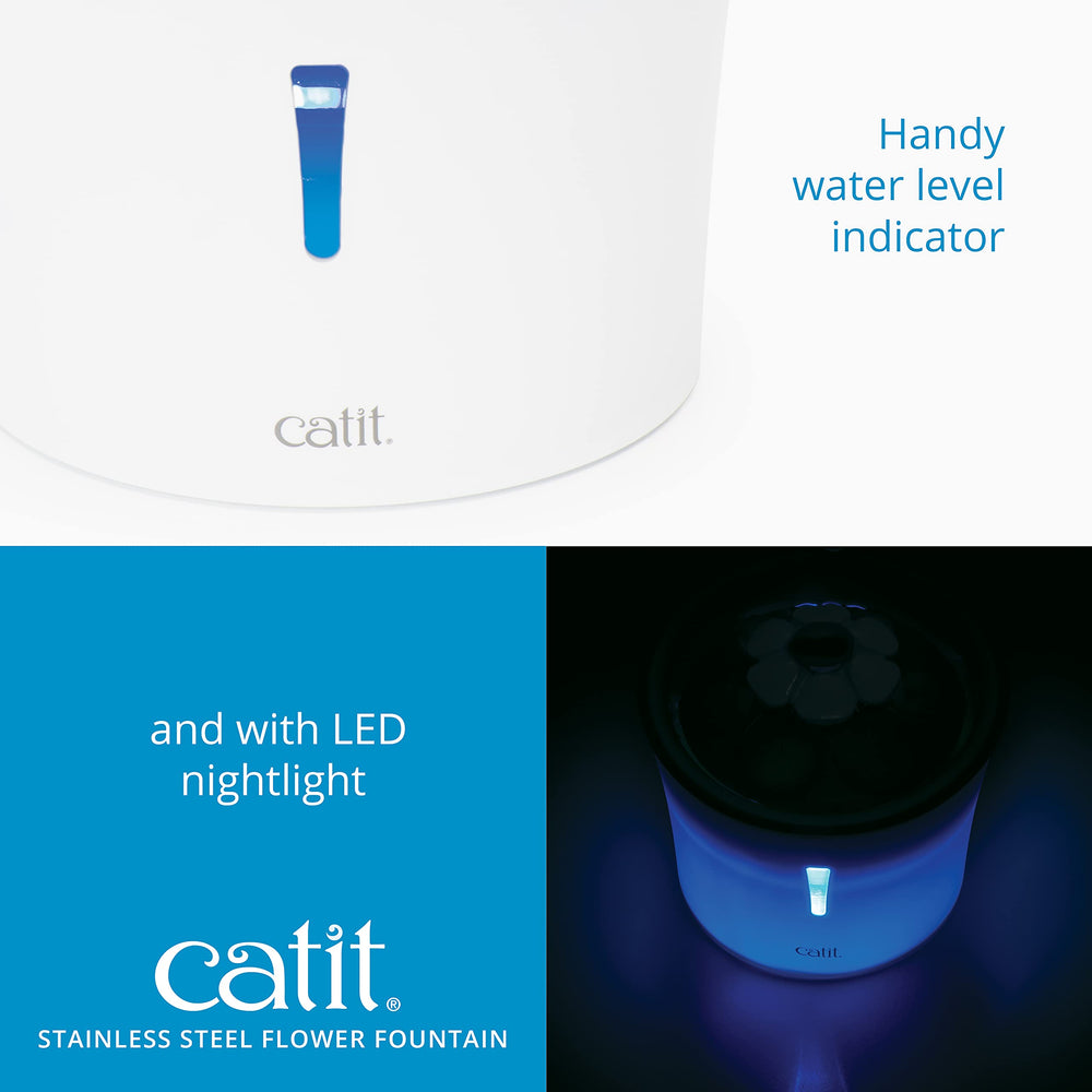 Catit Filtro de acción triple mantiene agua más limpia para beber
