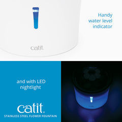 Catit Filtro de acción triple mantiene agua más limpia para beber