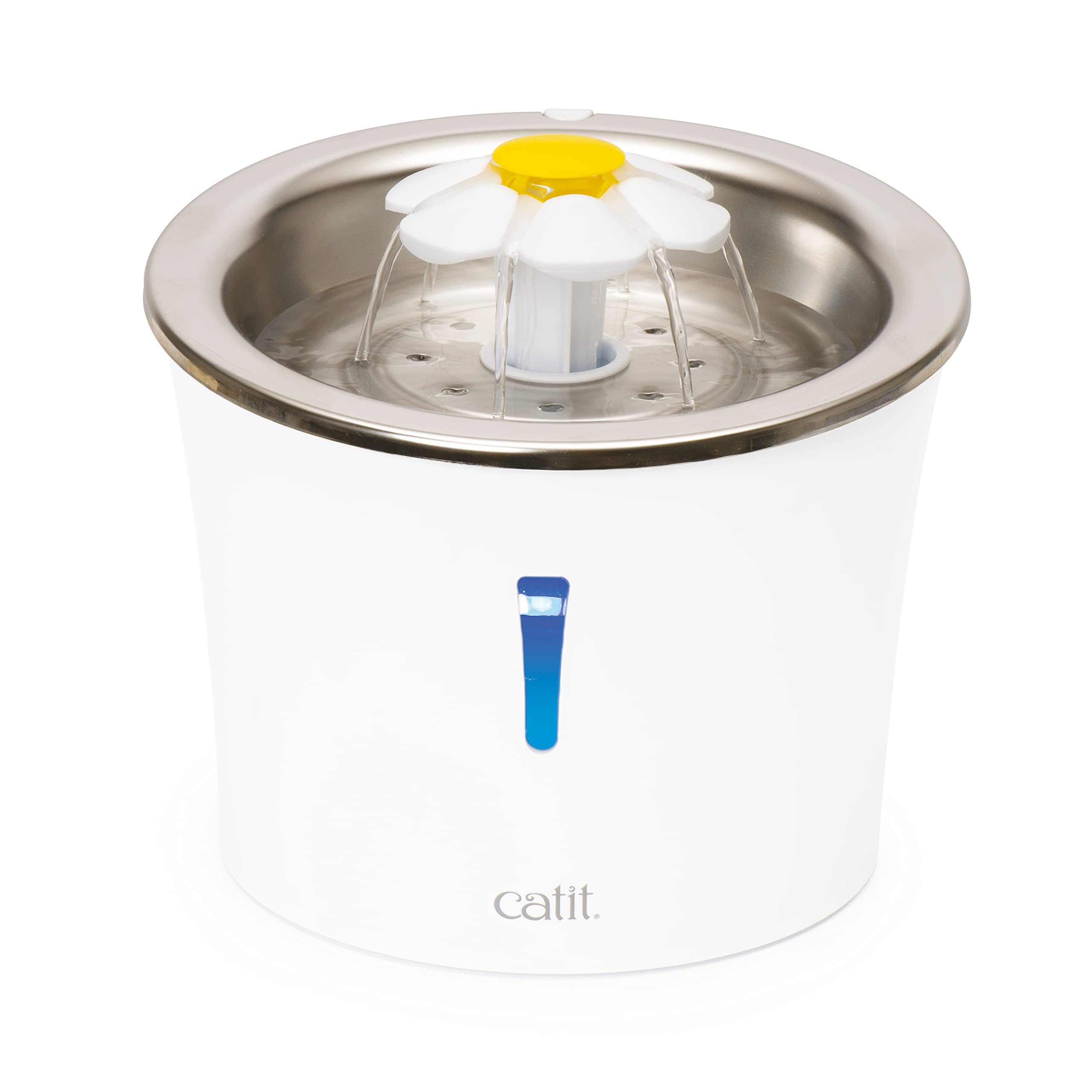Catit Fuente Flor en acero inoxidable para agua más higiénica y fresca