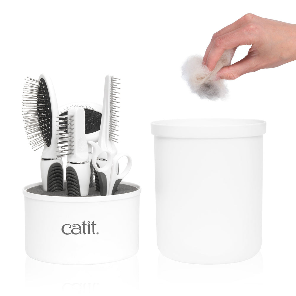 Catit kit pelo largo con cepillo de cerdas metálicas para pelo suelto