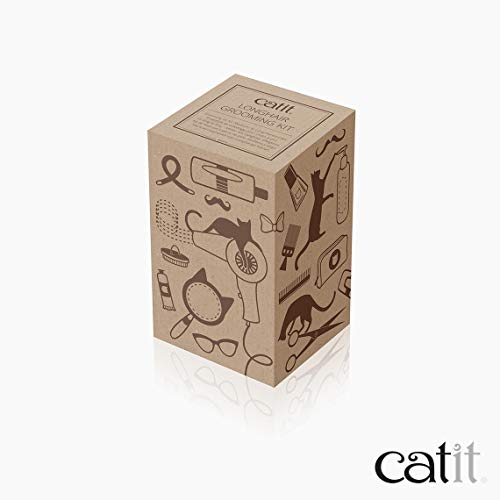 Catit kit pelo largo primeros planos de pelos recogidos