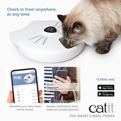 Catit PIXI bandeja extraible facilita la limpieza tras cada ciclo.