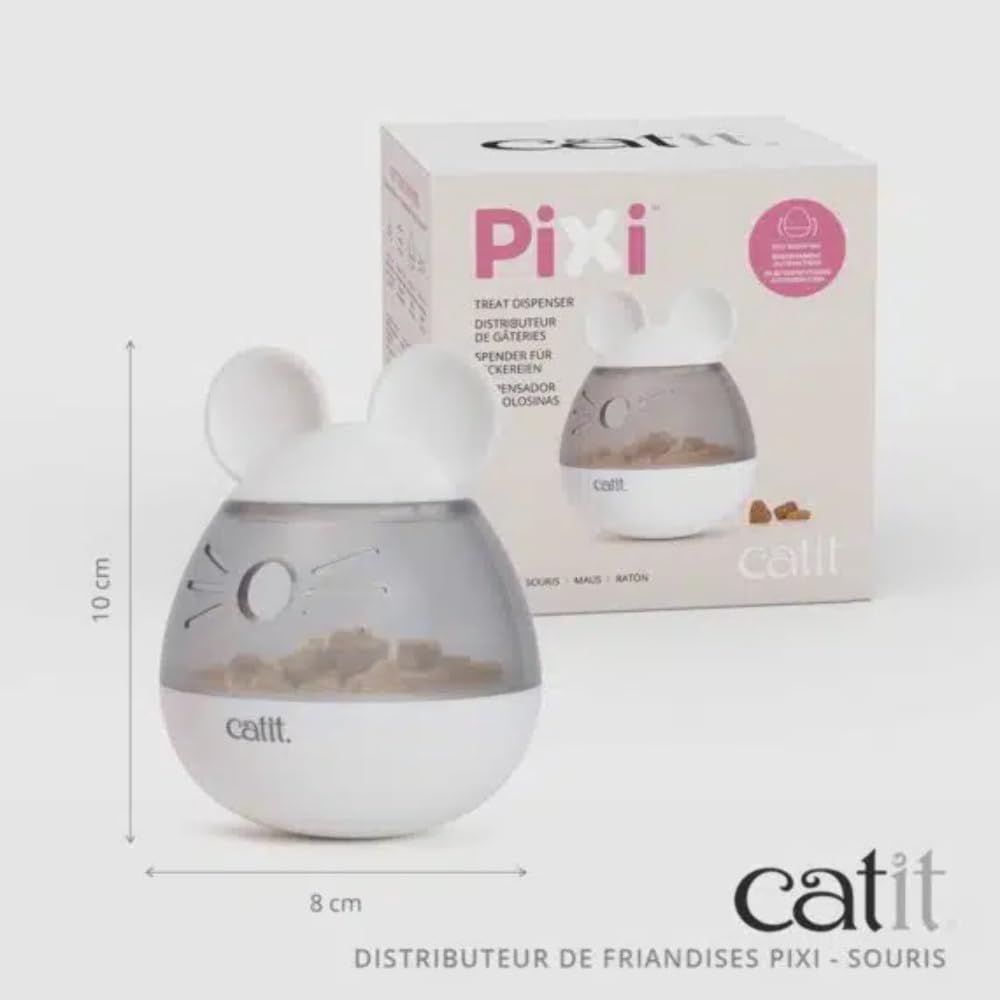 Catit PIXI Dispensador Seguridad y Diversión: tamaño adecuado para gatos