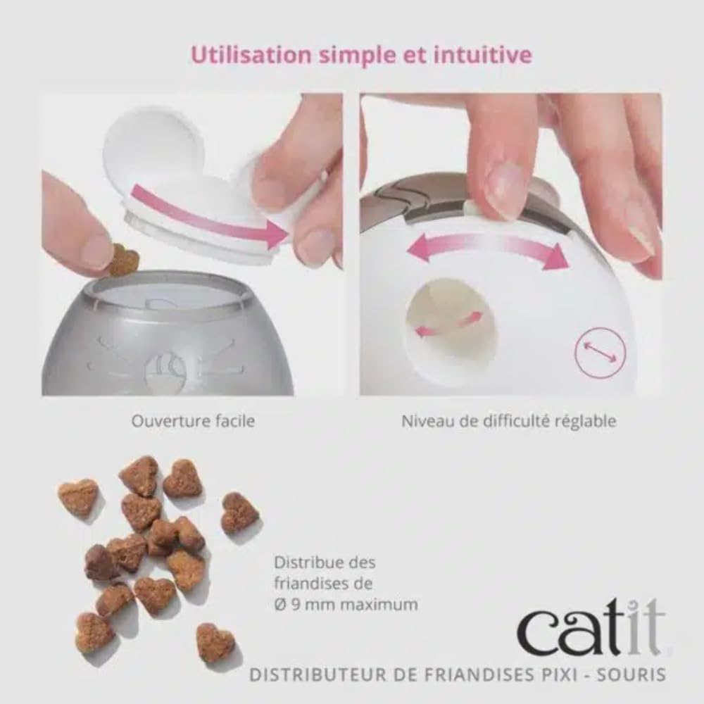 Catit PIXI Dispensador Tamaño Ideal: perfecto para golpetear y acechar