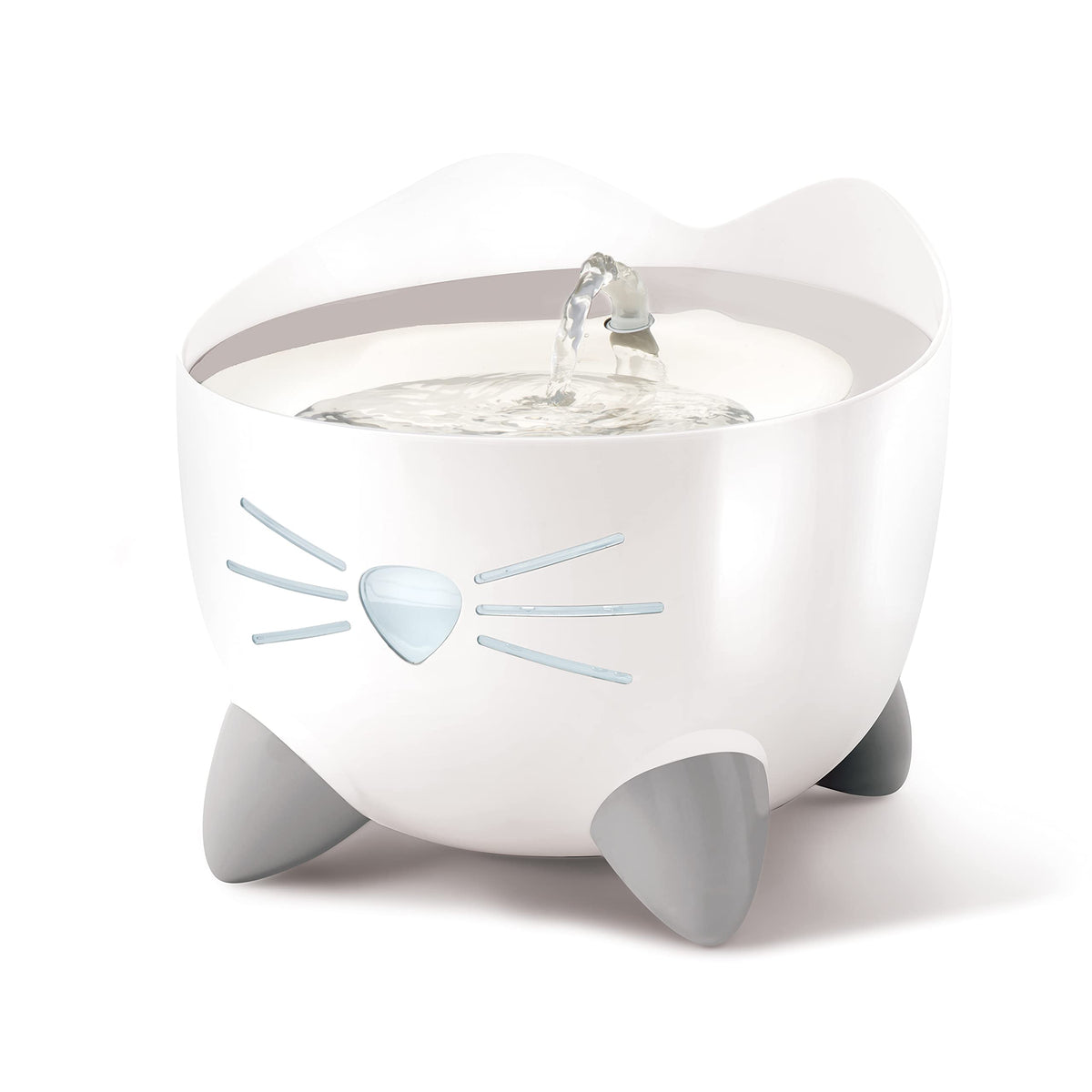 Catit PIXI con superficie de acero inoxidable, bebida cómoda para bigotes.