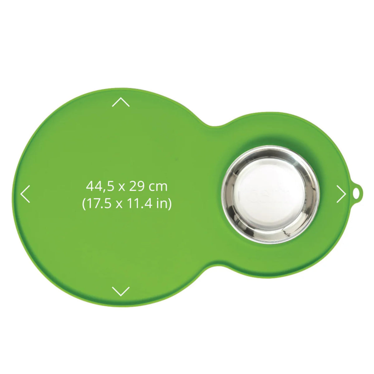 Catit estera para comida con forma de cacahuate verde protege suelos.