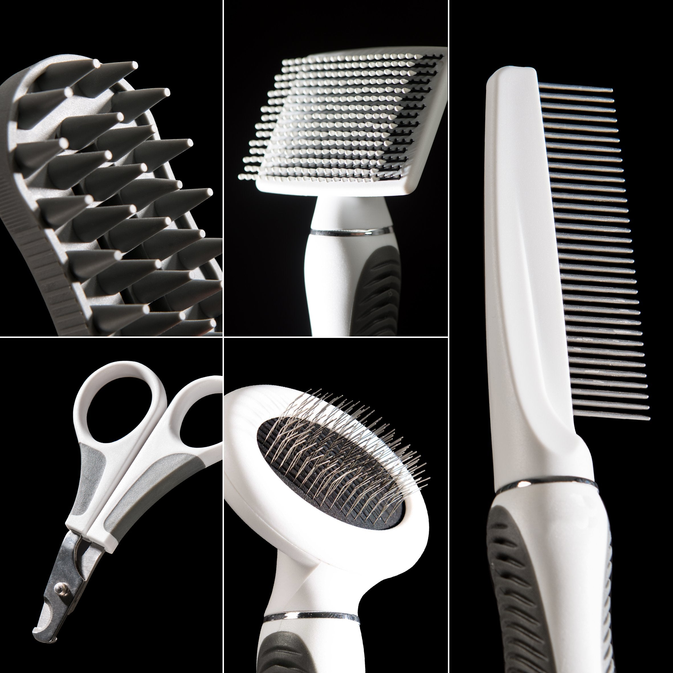 Catit Senses 2.0, cepillo metal slicker, desenreda y limpia pelaje corto.