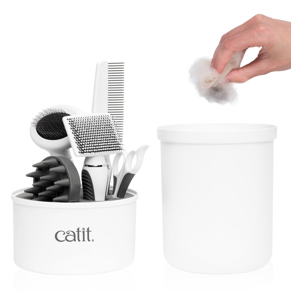 Catit Senses 2.0, cepillo nylon slicker, elimina pelo suelto con suavidad.