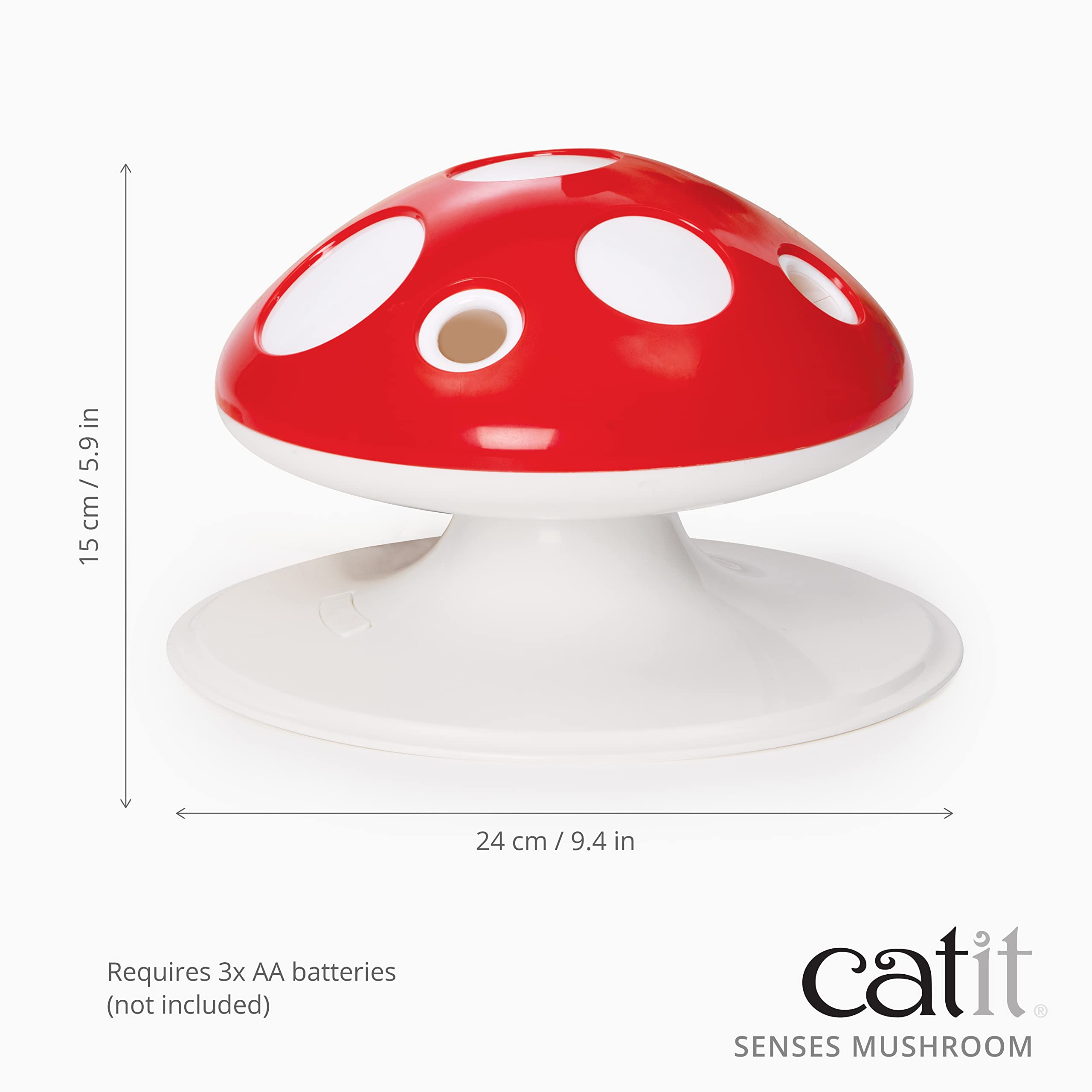 Catit Senses 2.0 Mushroom, detalle de pluma, perfecto para sesiones de juego estimulantes