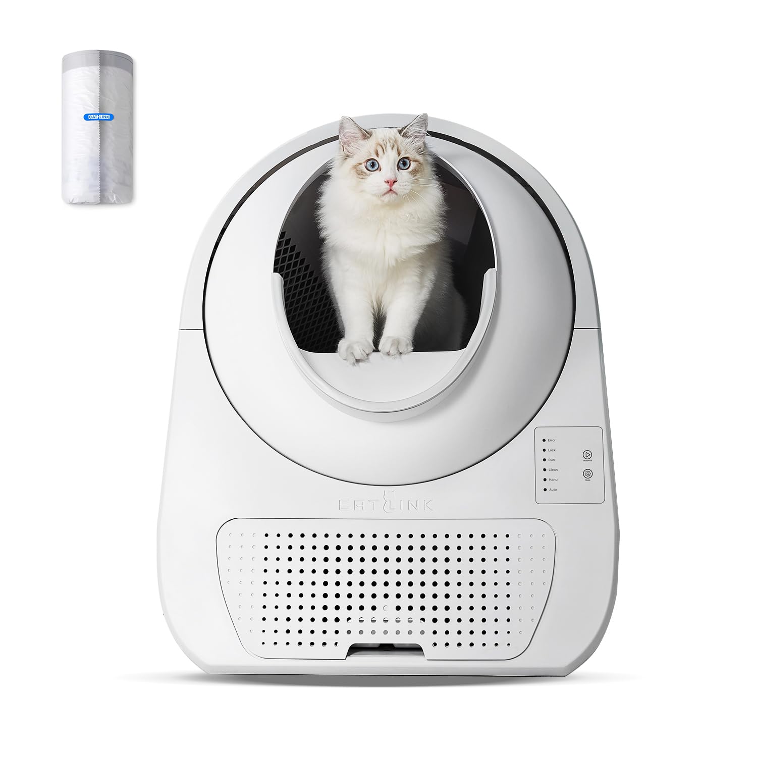 CATLINK caja de arena autolimpiante en uso, facilita la limpieza diaria