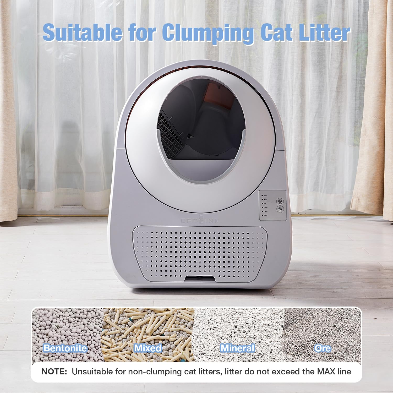 CATLINK capacidad 57L, amplio espacio para arena