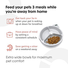 Cat Mate C300 tazones lavables, fáciles de limpiar tras comer.