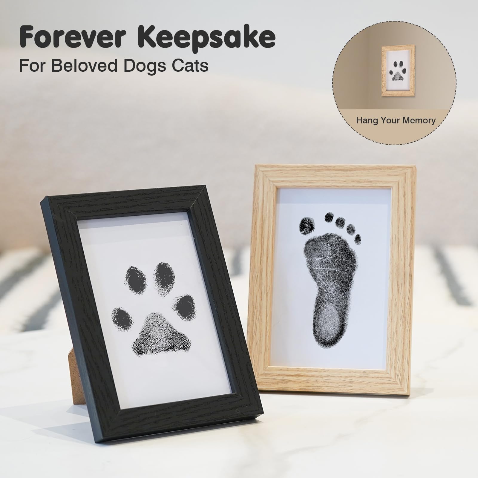 Catose kit impronta sin tinta para patas de gato, resultado nítido y limpio.