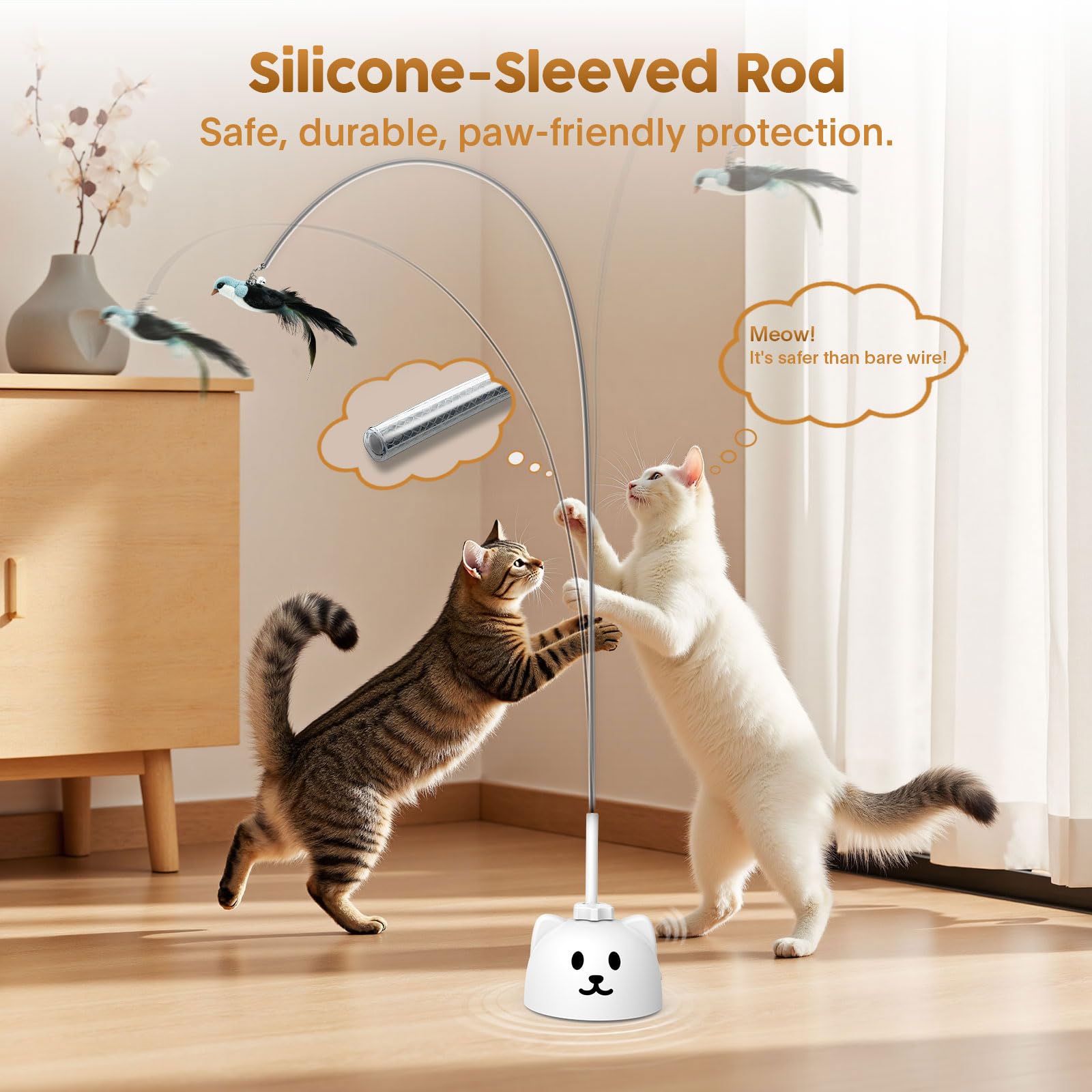 Catpick joy carga USB recargable para uso doméstico silencioso.