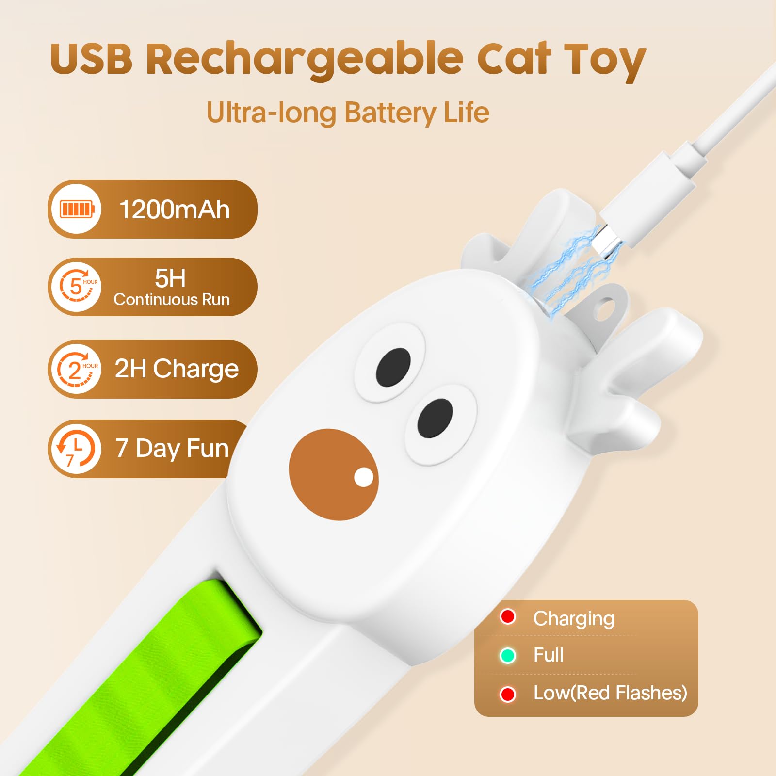 Catpick joy cuerda flexible simula movimiento real para curiosidad felina