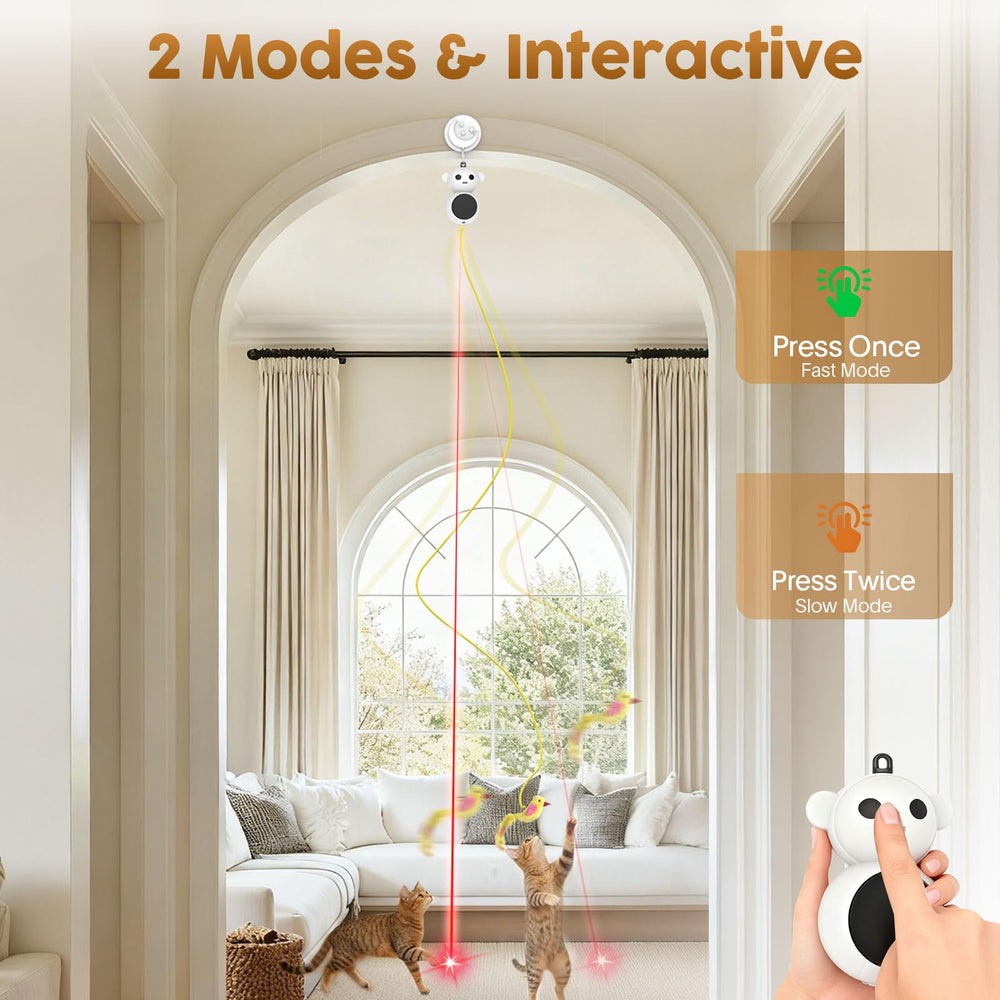 Catpick joy modo movimiento inteligente velocidades ajustables para distintos niveles de energía