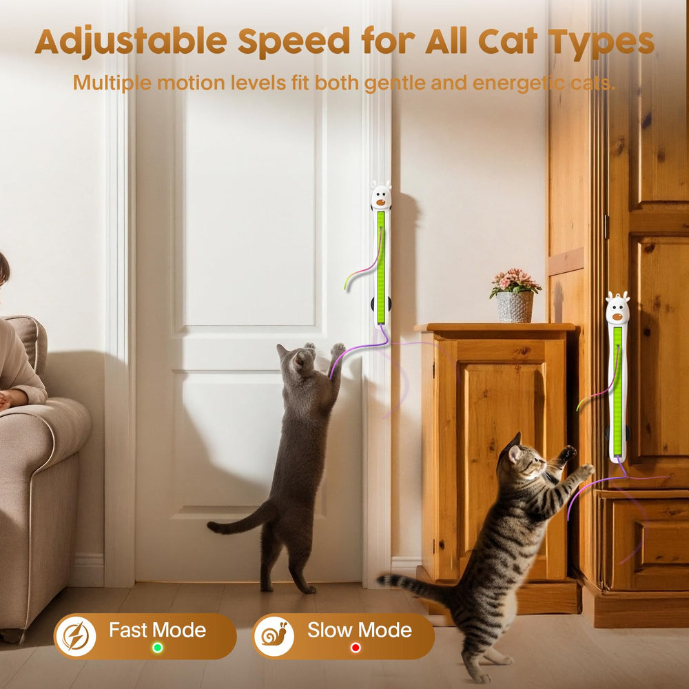 Catpick joy ajustes de movimiento permiten personalizar la estimulación para cada gato