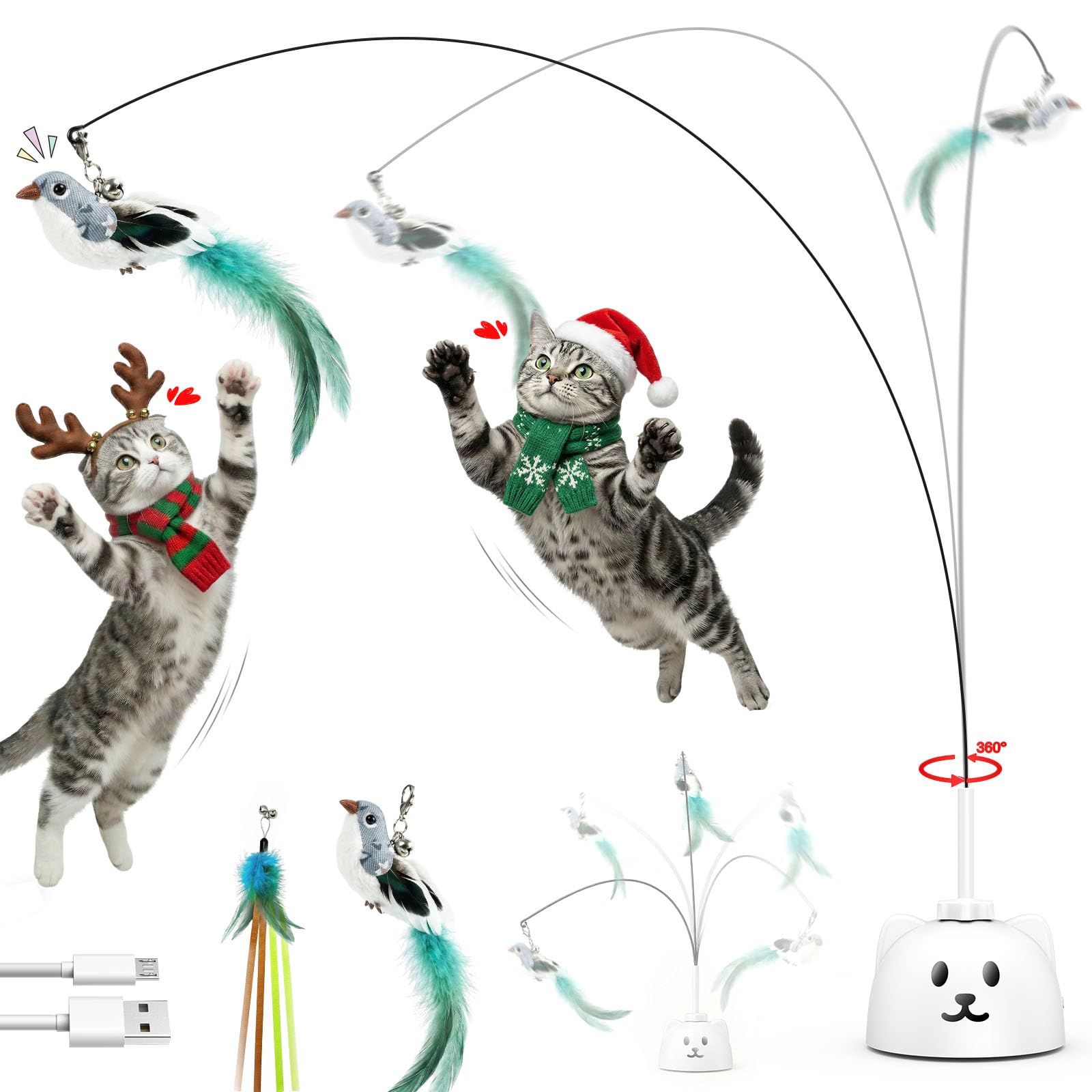 Catpick joy succión de 8 cm en superficie lisa para juego estable.