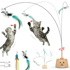 Catpick joy varita pluma 360 para juego interactivo que estimula movimiento diario