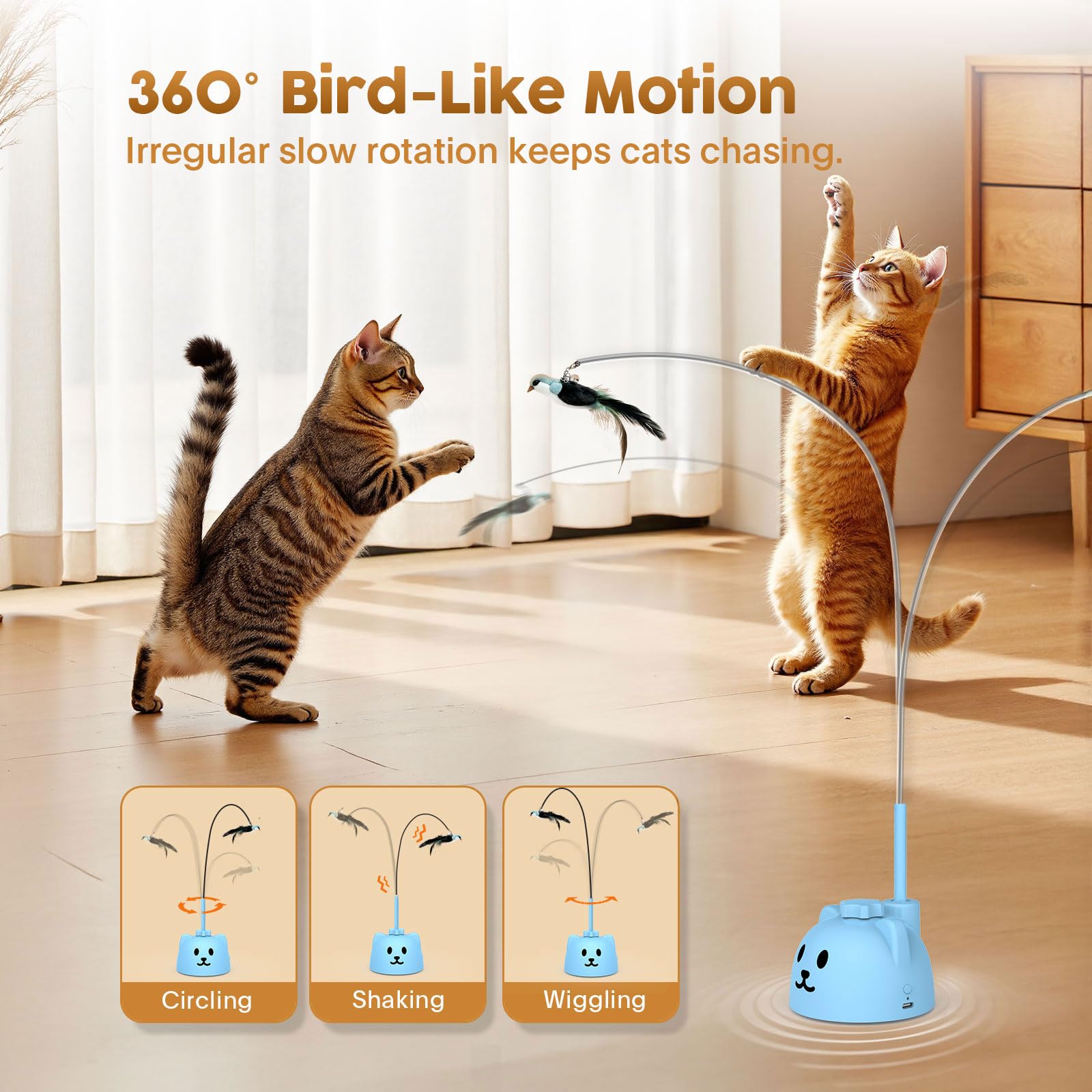 Catpick joy vara con recubrimiento de silicona protege muebles durante el juego