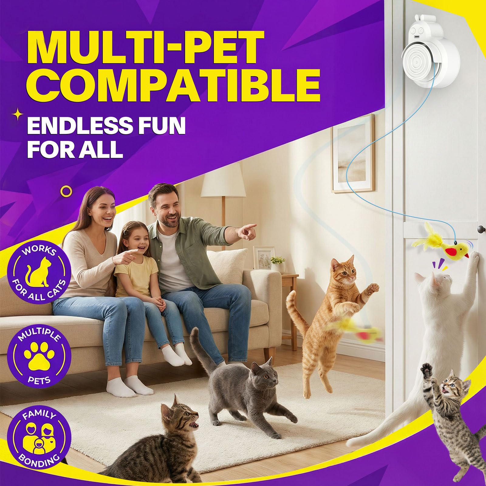 CATPICK juguete para gato ratón móvil, movimiento y ejercicio