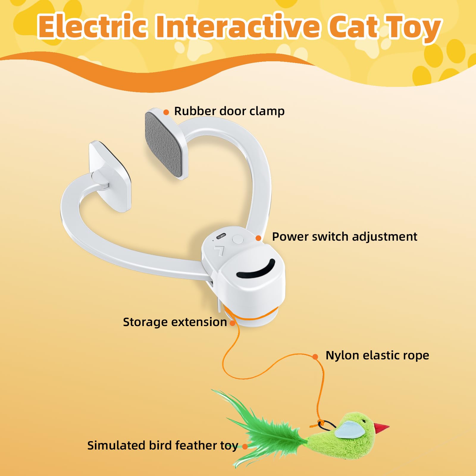 CATPICK juguete-gato-recargable-cable-carga para juego continuo