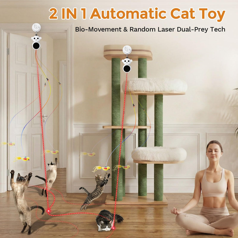 Catpick Pájaro pluma voladora: presa para saltos divertidos.