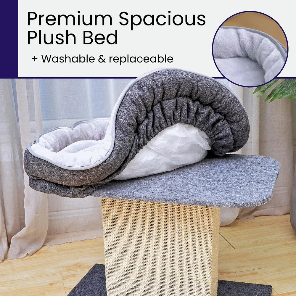 Catry Mellow: detalle de cama lavable para limpieza fácil