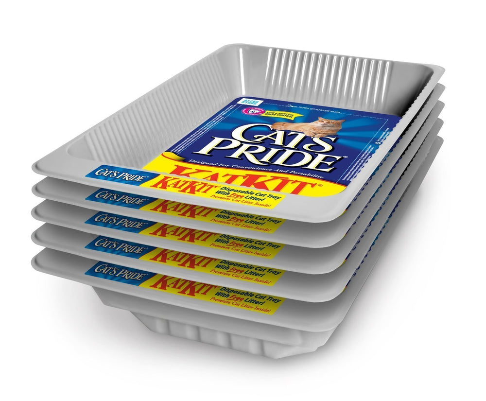 Cat's Pride Oil Dri, vista frontal de la bandeja dispensadora, ideal para cambios limpios y rápidos.