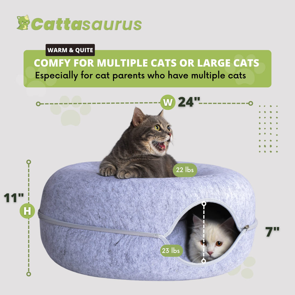 Cattasaurus Peekaboo: cuna-donut superior para descanso cómodo.