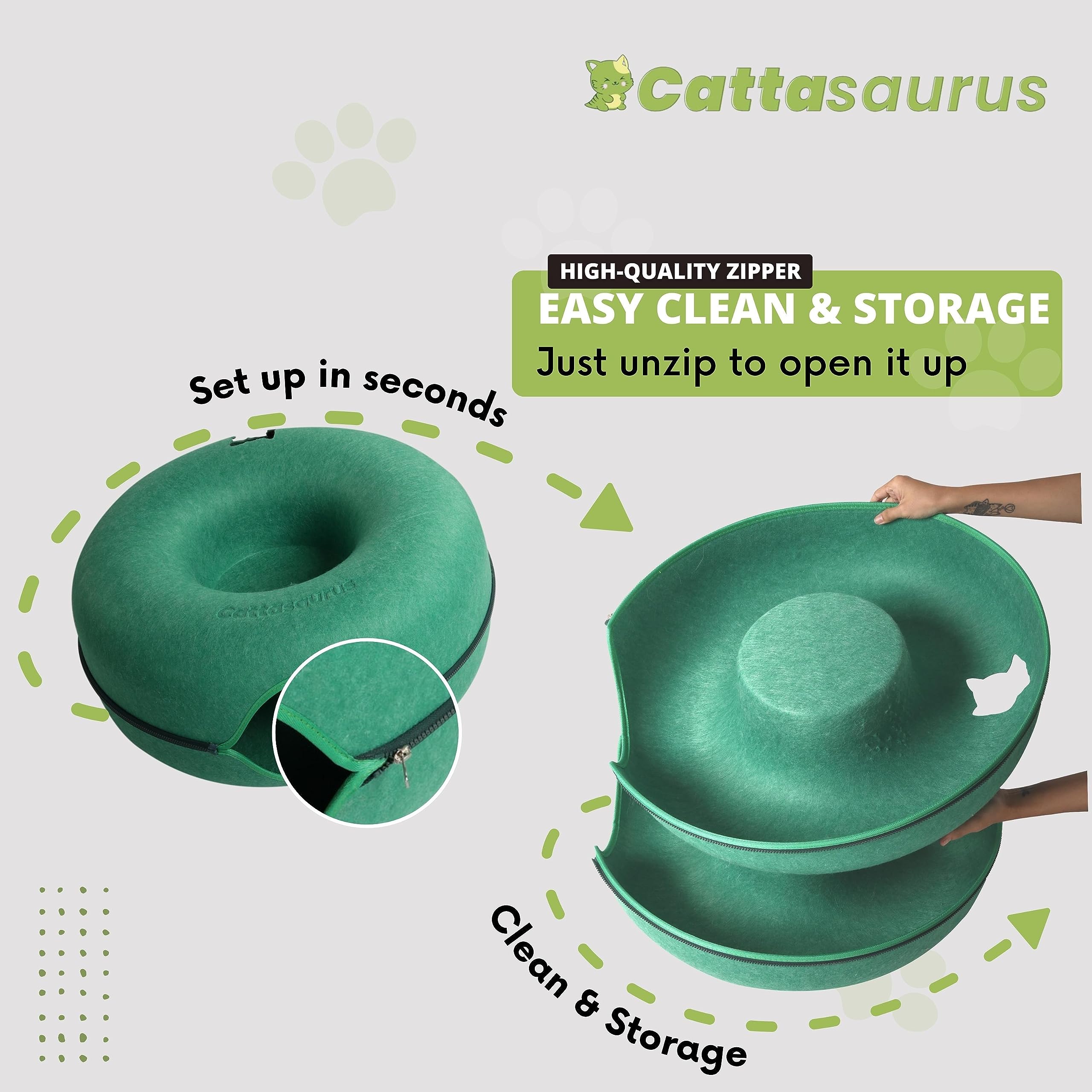 Cattasaurus Peekaboo Diseño 3-en-1 optimiza espacio y entretenimiento