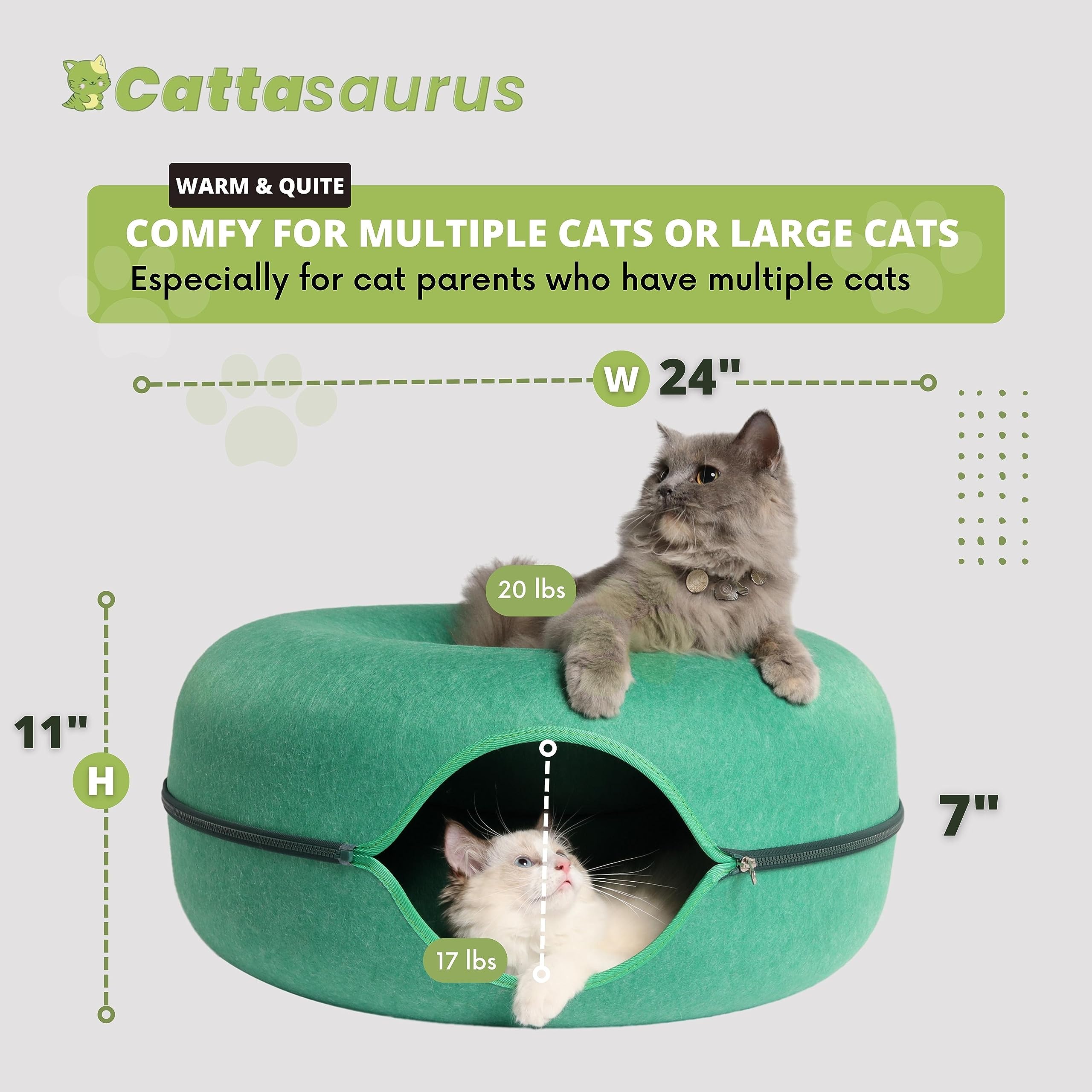 Cattasaurus Peekaboo Funda Lavable facilita mantenimiento e higiene