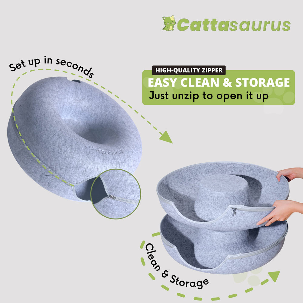 Cattasaurus Peekaboo: cueva para gatos grandes hasta 20 kg.