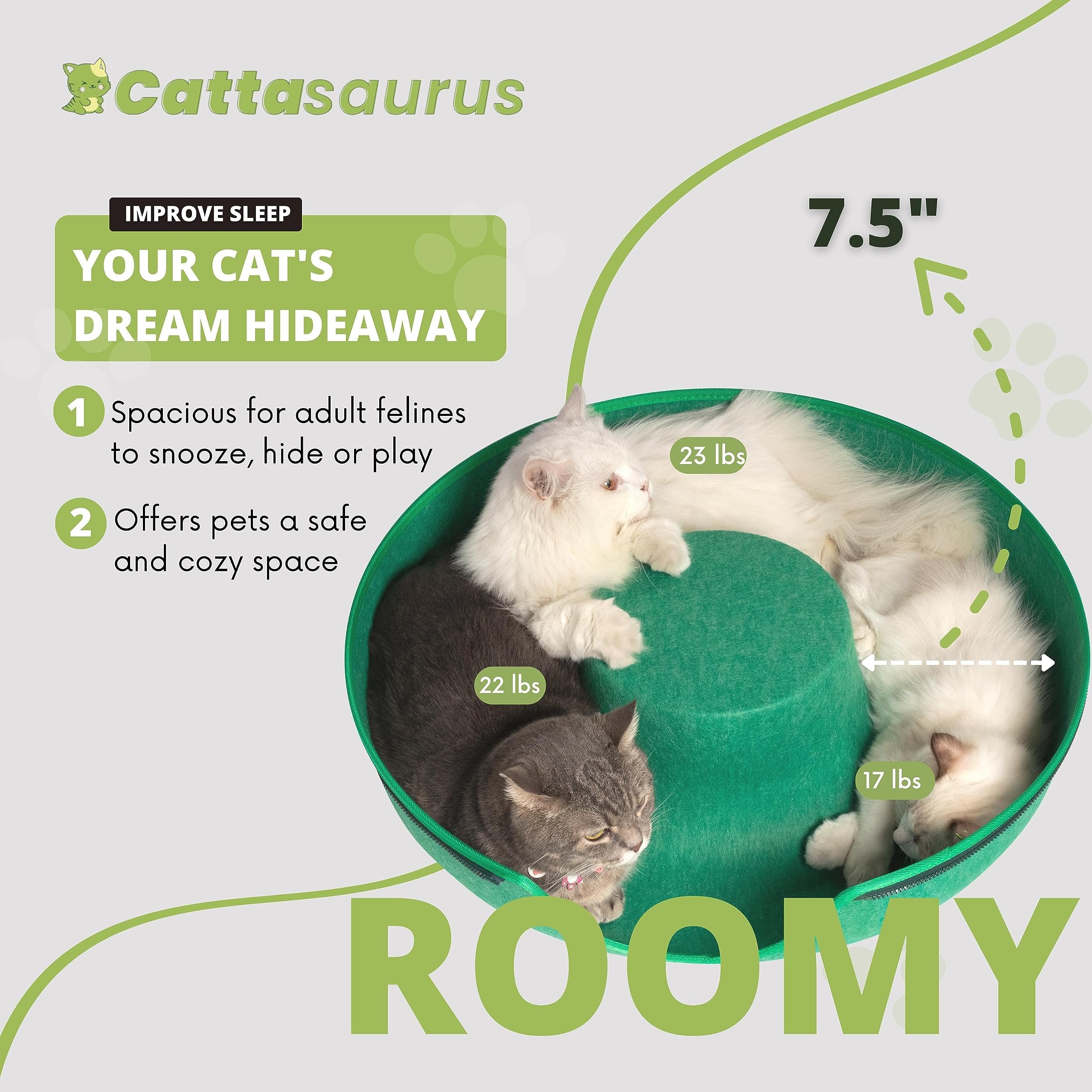 Cattasaurus Peekaboo Rascador Incorporado añade rascado natural