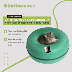 Cattasaurus Peekaboo Tunel Cama Gato invita juego y exploración segura