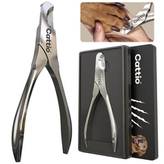 Cattio corta uñas de perro con acero inoxidable para uñas gruesas.