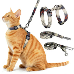 Cattooll arnés-collar-3-en-1-prueba-de-escapabilidad, ideal para paseos seguros.