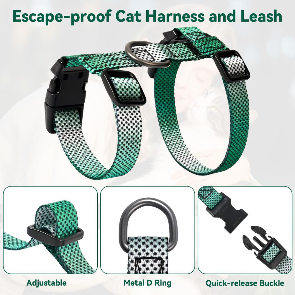 Cattooll arnés gato con hebilla rápida ABS para uso rápido y seguro.