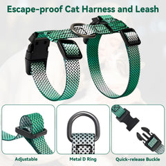 Cattooll arnés gato con hebilla rápida ABS para uso rápido y seguro.