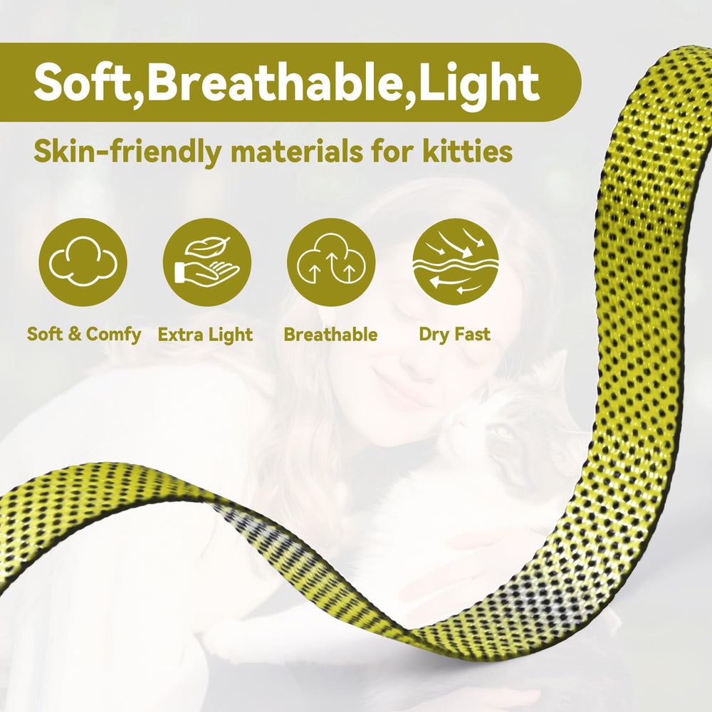 Cattooll arnés H tres-en-uno ajustable para diferentes tamaños de gato.