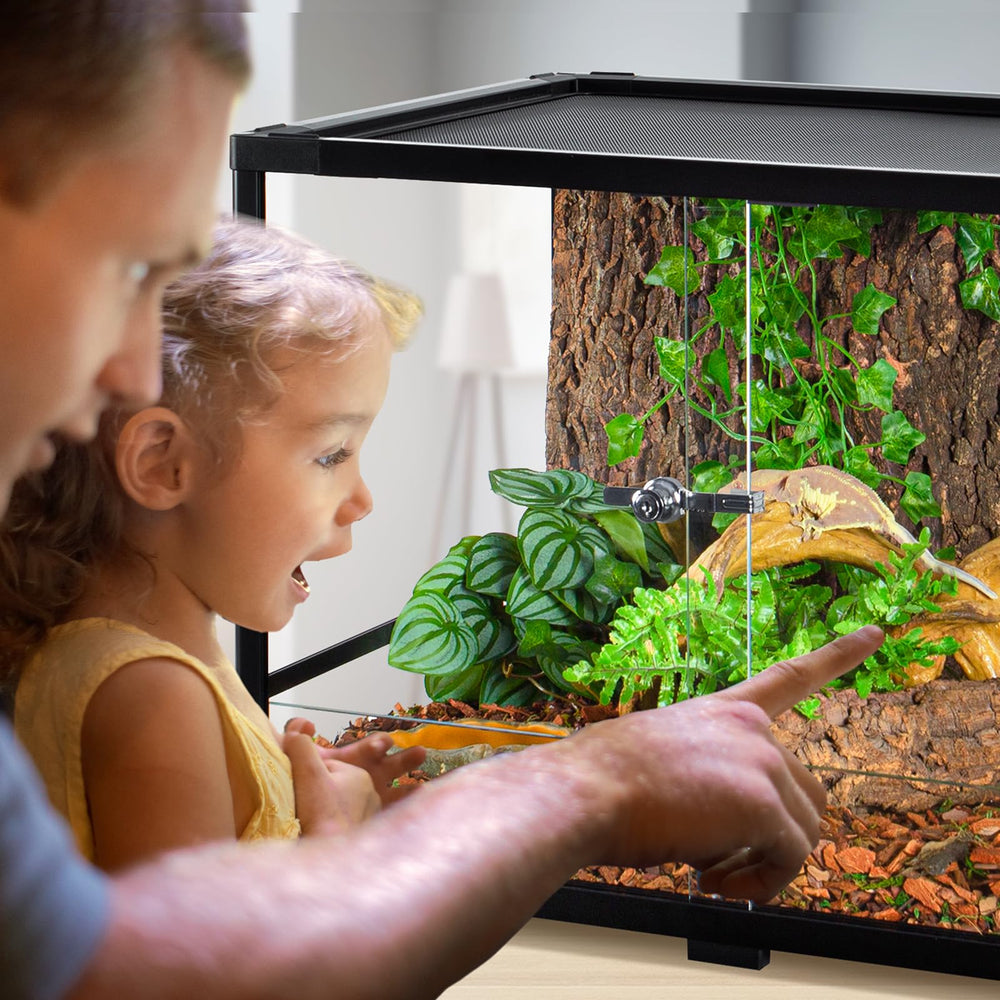 CAVACHEW 67gal terrario, paso de cables para accesorios ordenados.